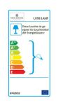 Energie-Effizienz-Etikett Lune Lamp Brdr. Krüger Energie-Effizienz-Etikett Lune Lamp Brdr. Krüger