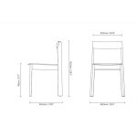 Technische Zeichnung des BLUEPRINT CHAIR von FORM & REFINE
