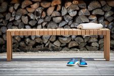 massive Gartenbank aus Holz in Teak - MANTI von Jan Kurtz