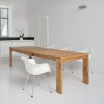 Der moderne Esstisch LUNGO von vitamin design in Eiche geölt mit Ausziehfunktion LUNGO von vitamin design Ausziehtisch massiv in Eiche geölt