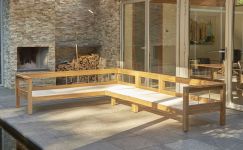 Gartensofa MAXIMA aus Teakholz ohne Auflage Gartensofa ohne Auflage aus Teak von Traditional Teak - MAXIMA