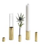 Pimp-Kit mit Kerzenständer und Vasen aus Messing für noch mehr Gestaltungsmöglichkeiten des CANDLE TRAY von The Oak Men The Oak Men CANDLE TRAY DE LUXE - Pimp-Kit aus Messing