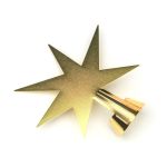 Der Deko Tannenbaum TREE von The Oak Men kann mit dem goldenen Deko Stern geschmückt werden Deko Stern für den Holz Tannenbaum TREE von The Oak Men
