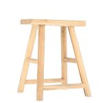 massiver Hocker und Beistelltisch aus Teakholz - MILK von Jan Kurtz Moebel