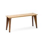Sitzbank RANK BENCH aus hellem und dunklem Eichenholz von Roon & Rahn Garderobenset mit Sitzbank aus Eichenholz - RANK BENCH von Roon & Rahn