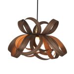 SKIPPER PENDANT SMALL von Tom Raffield - Wohnzimmer Pendelleuchte aus Holzfunier in Walnuss