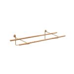 SHOE RACK Schuhregal von We Do Wood mit Wandhalterung aus Messing und hellem Bambusholz SHOE RACK Schuhregal mit Wandhalterung aus Messing von WeDoWood