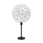 ausgefallene Design Tischleuchte aus Bambus in weiß - CORAL von David Trubridge