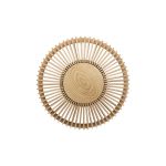 runde Design Wandleuchte aus Holz in Eiche geölt mit 35 cm Durchmesser - CLAVA UP WOOD von UMAGE