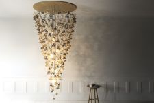 Ausgefallene Designer Leuchte Kronleuchter aus Holz - GIANT FLOCK CHANDELIER von Tom Raffield