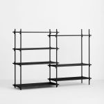 Regal schwarz doppelt - SHELVING SYSTEM von Moebe