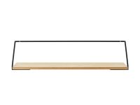 Vorderansicht des Designer Wandregal RAIL SHELF von Audo Copenhagen in Eiche natur Design Wandregal aus Holz in Eiche natur und Metall - RAIL SHELF von MENU