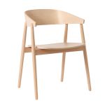 Designer Esszimmerstuhl AC2 von Andersen Furniture in Buche, weißpigmentiert matt lackiert  Esszimmerstuhl mit Armlehnen in Buche weisspigmentiert - AC2 Chair von Andersen Furniture