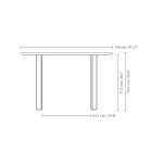 Technische Zeichnung des runden Esstisch COMFORT CIRCLE DINING TABLE von UMAGE