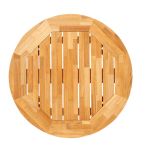 Beistelltisch DIANA aus Holz für den Garten mit einem Durchmesser von 80cm Traditional Teak DIANA - Beistelltisch für den Garten aus Holz Durchmesser 80cm