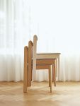 Form and Refine Blueprint Chair Stapelstuhl aus Holz gepolstert