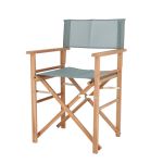 Regiestuhl aus Holz mit Bezug in Salbei MAXX von Jan Kurtz