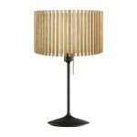 Tischleuchte KOMOREBI CIRCLE LARGE von UMAGE in Eiche geölt mit schwarzem Lampenständer Lampenschirm für Tischleuchte - KOMOREBI in Circle Large von UMAGE