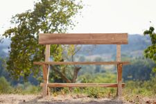 Rustikaler 2-Sitzer aus Teak von Jan Kurtz - Gartenbank MERAN