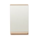 Moderner Wandspiegel RIM von FORM & REFINE in Eiche, weiß geölt mit schmaler Ablage Wandspiegel mit schmaler Ablage in Eiche weiß geölt Rim von Form & Refine