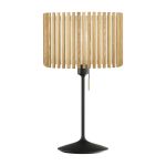 Tischleuchte KOMOREBI RECTANGULAR MEDIUM von UMAGE in Eiche geölt mit schwarzem Lampenständer Lampenschirm für Tischleuchte - KOMOREBI Rectangular Medium von UMAGE