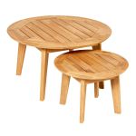 Der aus Massivholz gefertigte Beistelltisch DIANA von Traditional Teak DIANA von Traditional Teak Teakholz Beistelltischr