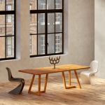 Design Esstisch aus massivem Holz in Eiche, geölt - MARGO von vitamin design