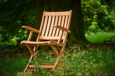 Teak-Gartenstuhl ALEXIA mit Armlehnen 