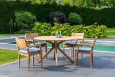 Gartentisch aus Teak in rund - CARMEN TABLE von Traditional Teak 