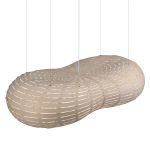 Große Design Hängeleuchte CLOUD aus Bambus von David Trubridge in der Farbe Weiß große Design Hängeleuchte aus Bambus weiß innen - CLOUD von David Trubridge