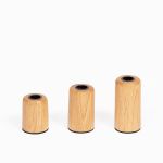 dreiteiliges Kerzenhalter-Set aus Eichenholz - CANDLÉ CANDLESTICKS von Rio Lindo