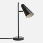 Moderne Design Tischleuchte CONO TABLE LAMP von WOUD aus schwarzem, pulverbeschichteten Stahl mit verstellbaren Schirm Cono Table Lamp von Woud - Die Design Tischleuchte aus Metall