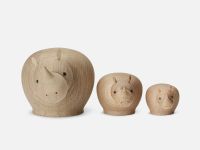 Deko Tiere aus Holz - Nashörner RINA RHINOCEROS von WOUD