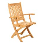 Der stilvolle Armlehn-Klappstuhl VICTORIA von Traditional Teak VICTORIA von Traditional Teak Klappstuhl mit Armlehne
