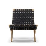 Loungesessel in Eiche geölt mit Sitzfläche in schwarz - Der MG501 Cuba Chair von Carl Hansen and Son