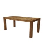 Der Terrassentisch STAGE aus Holz von Jan Kurtz ist in vier verschiedenen Größen erhältlich  moderner Terrassentisch aus Holz in Teak STAGE von Jan Kurtz