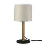 Tischlampe in Eiche natur mit Lampenschirm aus Filz in naturweiß - MIYU 45 von maigrau