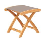 Klapphocker KATE mit Textilene in taupe Klapphocker mit Batyline in taupe von Traditional Teak - KATE
