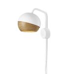 Weiße Design Wandleuchte RAY WALL LAMP mit Holz von Mater Weiße Wandleuchte mit Holz - RAY WALL LAMP von Mater