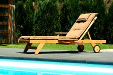 Relaxliege & Loungeliege LEAH in Teakholz