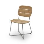 Moderner Gartenstuhl LILIUM aus Edelstahl und Teak von Skagerak LILUM CHAIR von Skagerak - Gartenstuhl aus Edelstahl und Teak