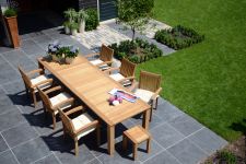 Gartentisch aus Teak - Esstisch NOOR für den Garten von Traditional Teak in 320 cm Länge Gartentisch aus Teak - Garten Esstisch NOOR von Traditional Teak