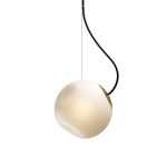 BRIGHT BAROCCO von Nordic Tales - Pendelleuchte aus Glas und Messing mit schwarzem Textilkabel