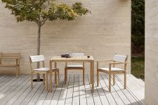 Gartentisch aus Teak quadratisch AH902 Outdoor Dining Table Square Carl Hansen & Son