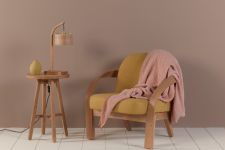 elegante Tischleuchte mit Schirm aus Holz - STEM TABLE LIGHT von Tom Raffield