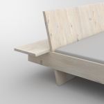 Die hochwertige Verarbeitung und einzigartige Holzmaserung zeichnen das Bett SOMNIA von vitamin design aus Bett schwebend in Asteiche weiß geölt SOMNIA von vitamin design