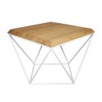 Moderner Couchtisch TULIP von take me HOME mit weißem Gestell moderner Couchtisch Gestell weiß - TULIP von take me HOME