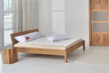 Das Designbett aus Massivholz CARA von vitamin design in Eiche geölt Bett aus Massivholz modernes Design CARA vitamin design