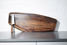 Großes Schneidbrett CARVING BOARD aus Walnuss von Noyer mit Saftrille Großes Holz Schneidbrett aus Walnuss mit Saftrille - CARVING BOARD von Noyer