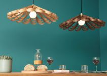 Moderne Pendelleuchten QUILL von Tom Raffield aus Holzfurnier für den Esstisch  Pendelleuchte aus Holz für den Esstisch von Tom Raffield - QUILL